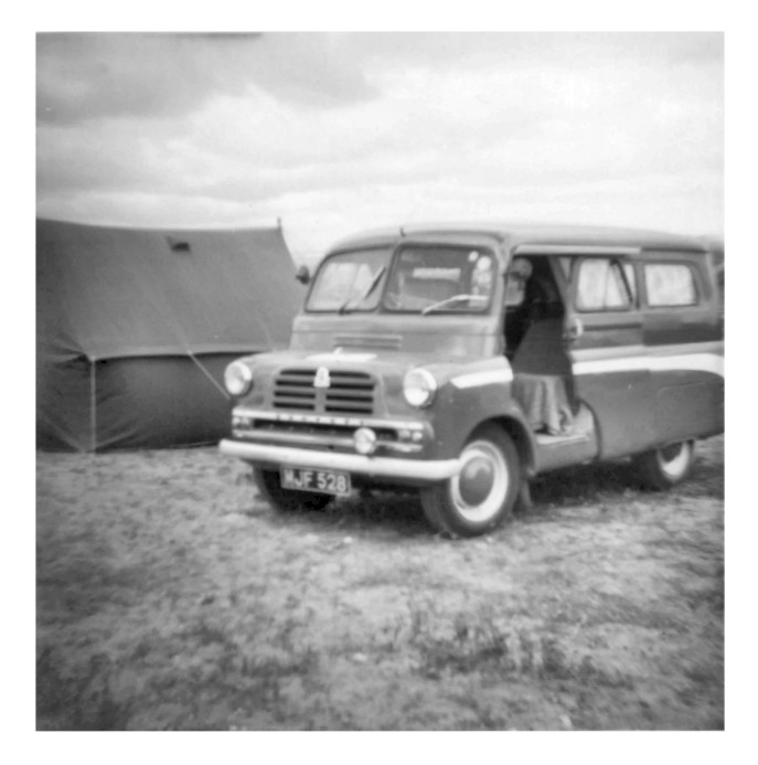 (14) 5 July 1965 Campsite and Dormobile at Nairn Campsite and Dormobile at Nairn (5 July 1965)