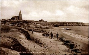 Old postcard of Church Point, Newbiggin