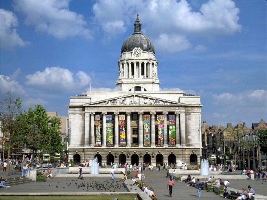 Nottingham's Council House and Old Market Square (1991)
