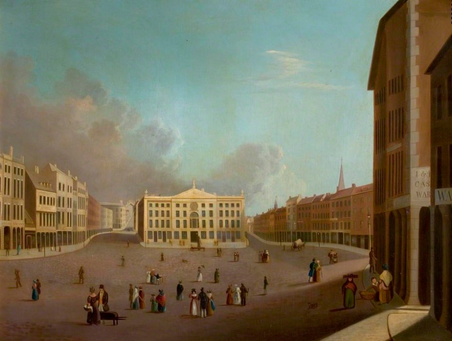 ‘Nottingham Market Place’ by William Goodacre c1827 © Nottingham City Museums and Galleries 