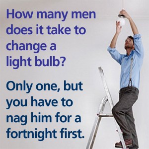 How many men does it take to change a light bulb?